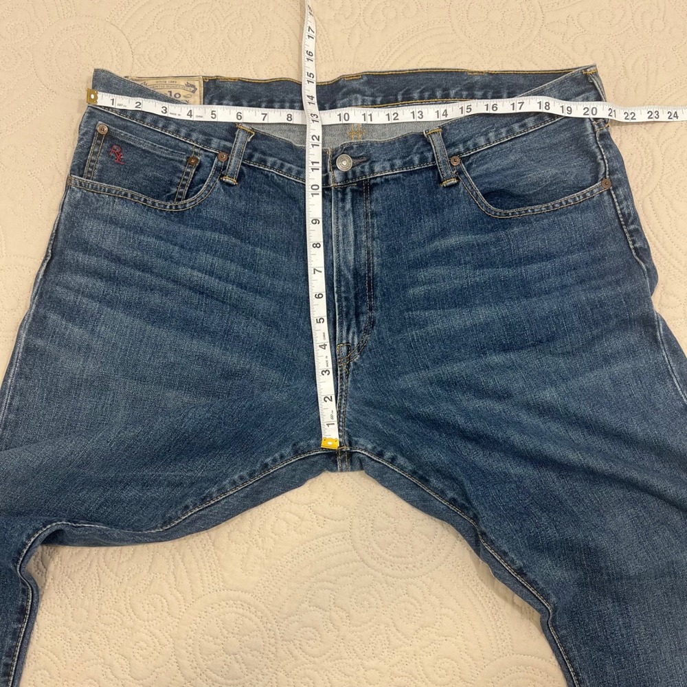 Polo‎ Ralph Lauren Varick Slim Straight Jeans Mens 40x30 Blue Medium Wash Denim - Picture 5 of 11